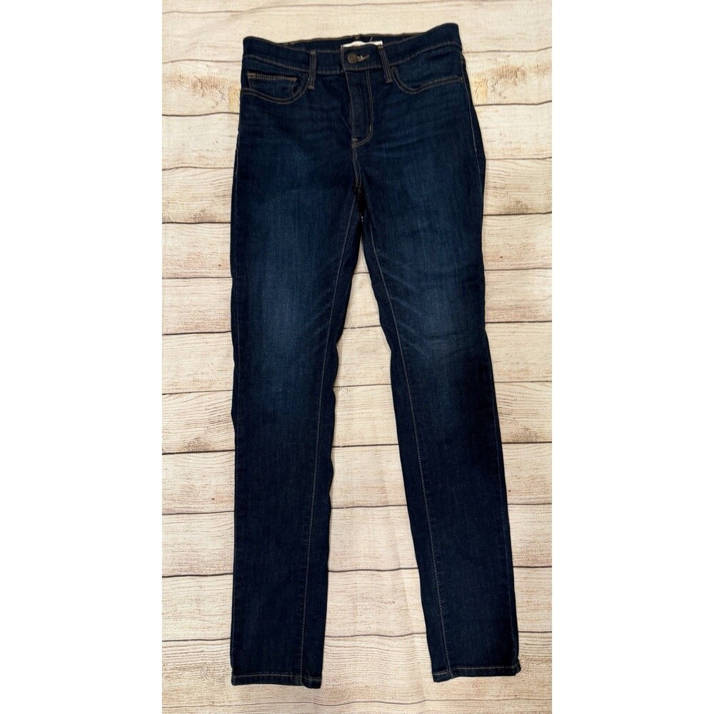 Levi Strauss Slimming Skinny Mid Rise Womens 28 Denim Blue Jeans Stretch Pants